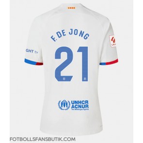 Barcelona Frenkie de Jong #21 Replika Bortatröja Damer 2023-24 Kortärmad